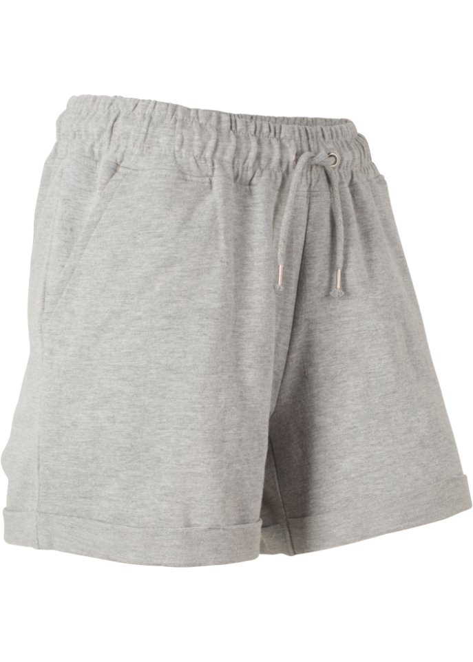 Sweat-Shorts in grau von vorne - bpc bonprix collection