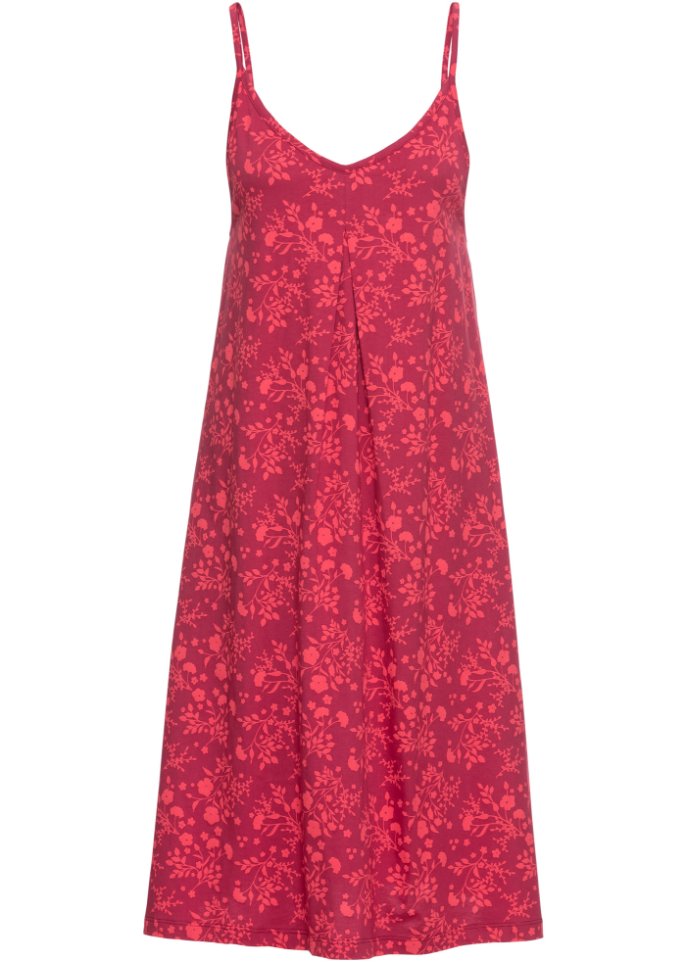 Jerseykleid, bedruckt in rot von vorne - John Baner JEANSWEAR