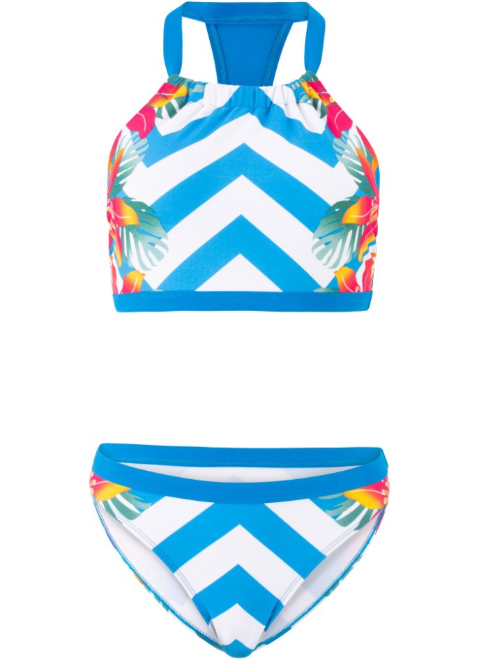 Bustier Bikini (2-tlg. Set) in blau von vorne - RAINBOW