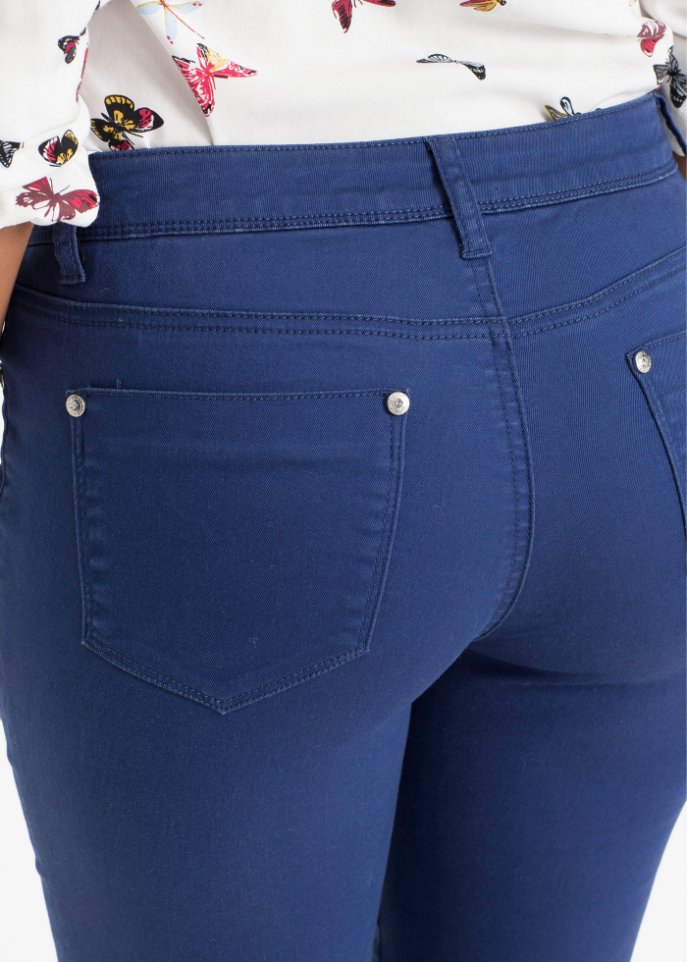 Bonprix Damen Kleidung Hosen & Jeans Lange Hosen Stretchhosen Verkürzte Baumwoll-Stretch-Hose 