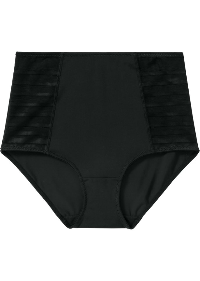 Shape Slip mit mittlerer Formkraft in schwarz von vorne - bpc bonprix collection - Nice Size