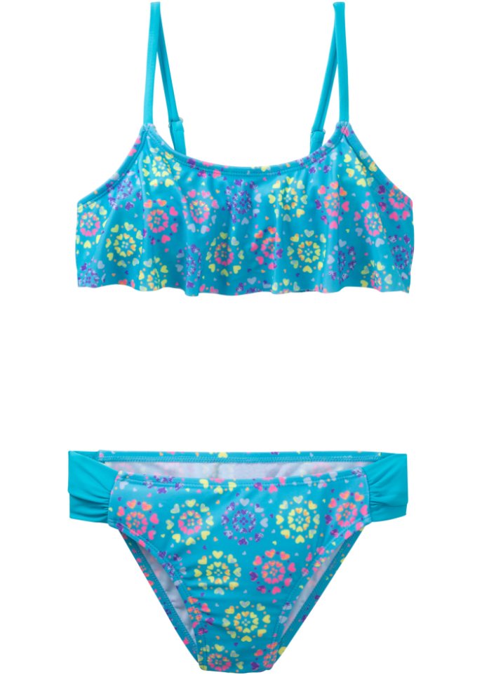 Mädchen Bikini (2-tlg. Set) in blau von vorne - bpc bonprix collection