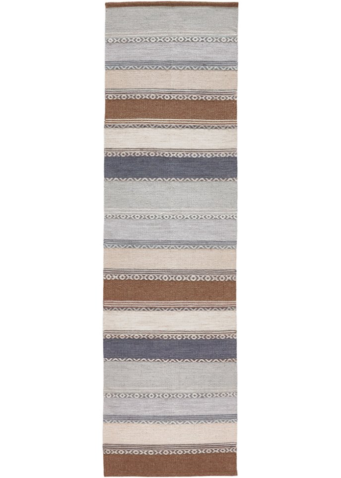 Kelim-Teppich mit Streifen in sanften Naturtönen in braun - bpc living bonprix collection