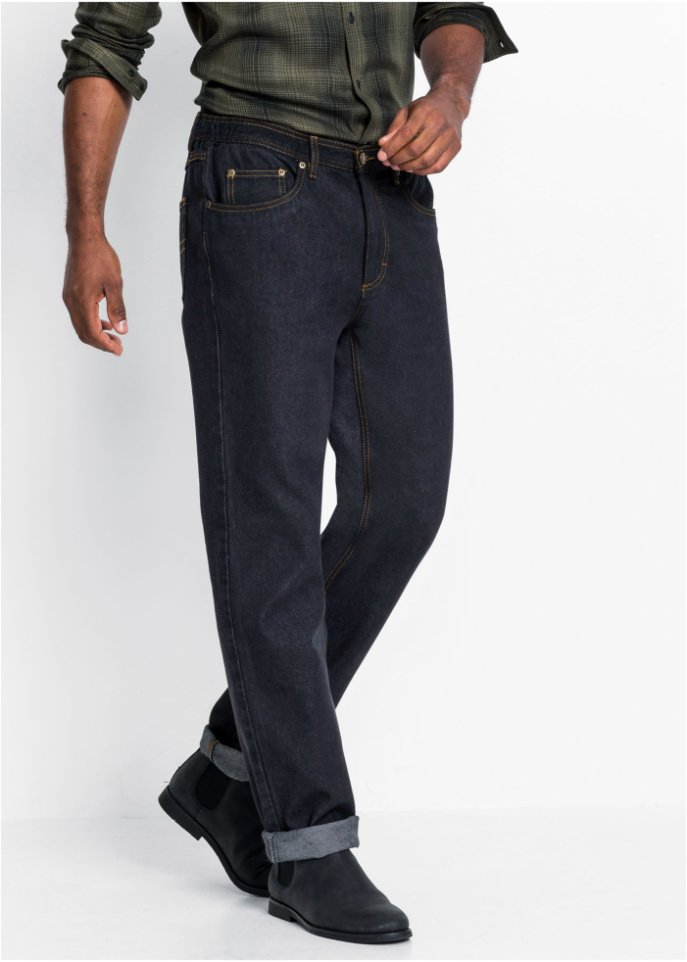 Classic Fit Jeans mit seitlichem Dehnbund Straight Bonprix Herren Kleidung Hosen & Jeans Jeans Straight Jeans 