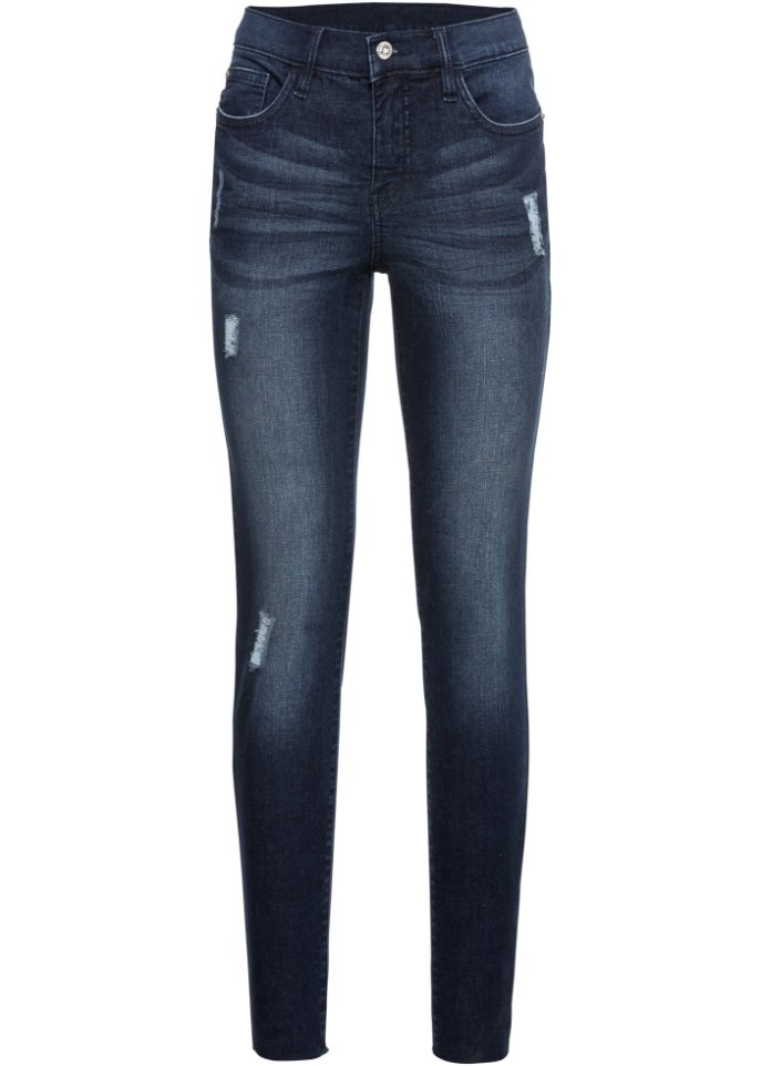 Skinny Jeans in blau von vorne - BODYFLIRT