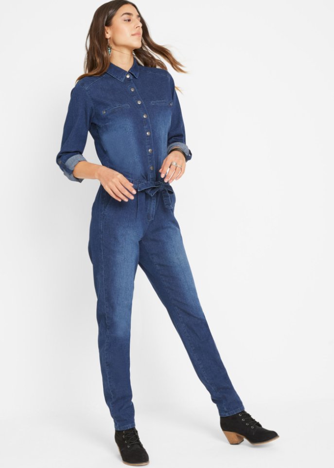 Lenen Verdienen Specialist Stilvolle Stretch-Jeans, Overall - blau - Damen | bonprix