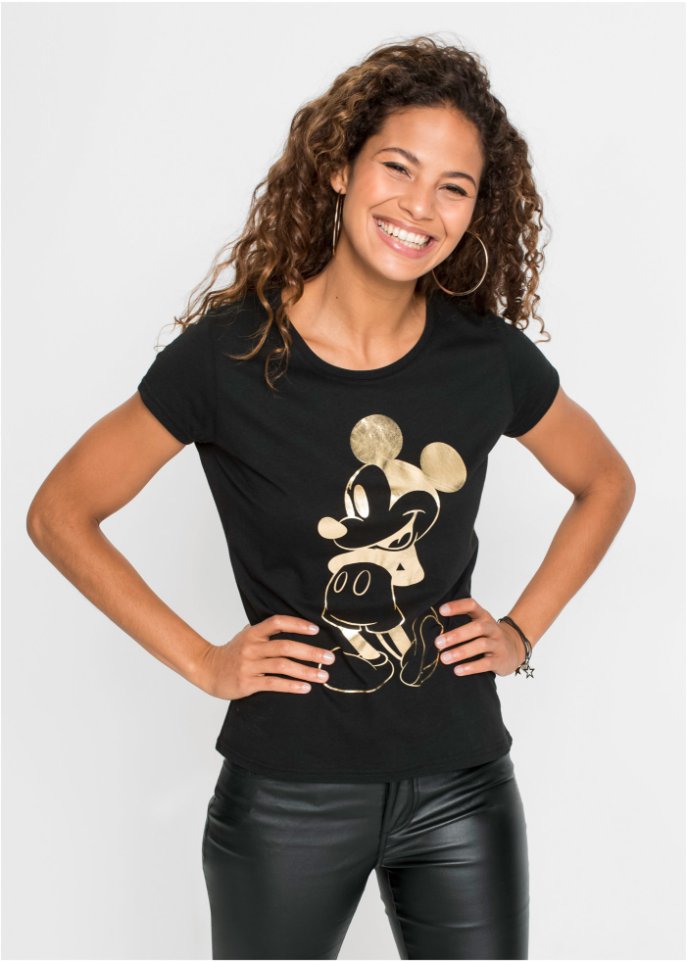 Halb Arm Shirt Italy Fashion Shirt mit  Mickey PrintT-Shirt in vielen Farben