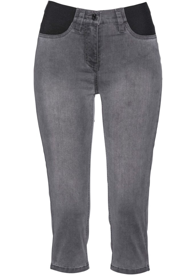 Capri-Jeans in grau von vorne - bpc selection