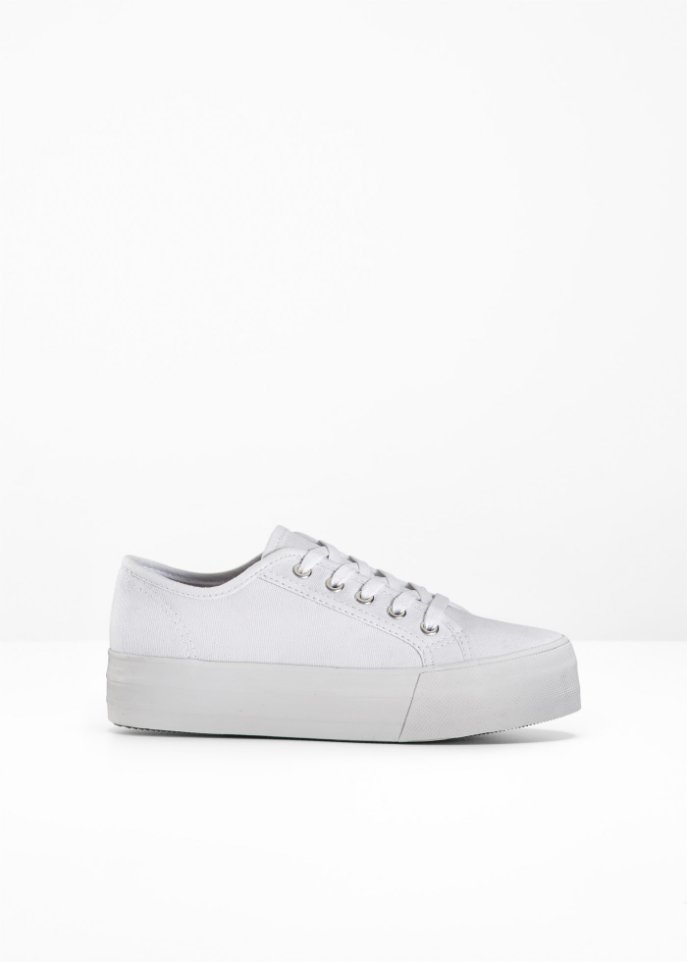 Plateau Sneaker in weiß - RAINBOW