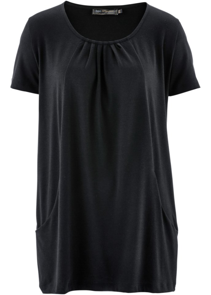 Longshirt in schwarz von vorne - bpc selection