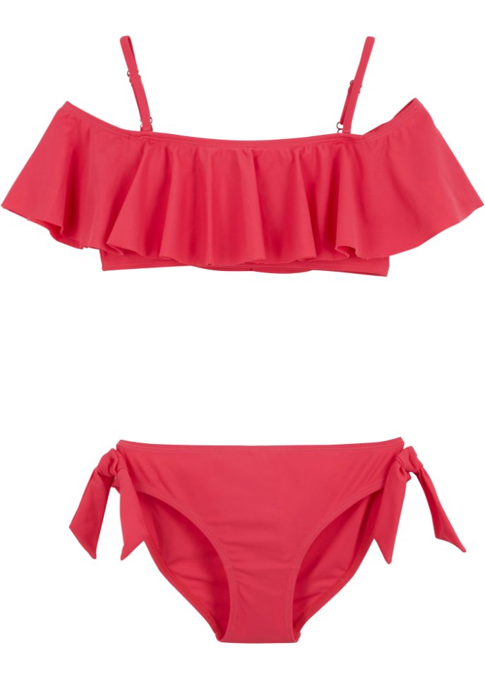 Mädchen Bikini (2-tlg. Set) in pink von vorne - bpc bonprix collection