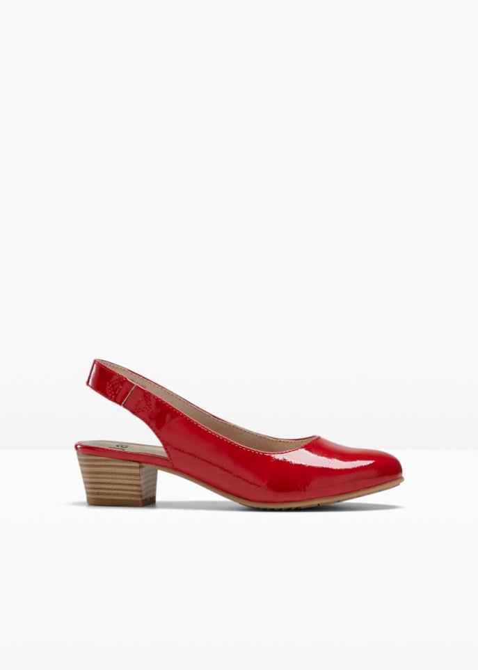 Jana Sling Pumps in bequemer Weite in rot - Jana