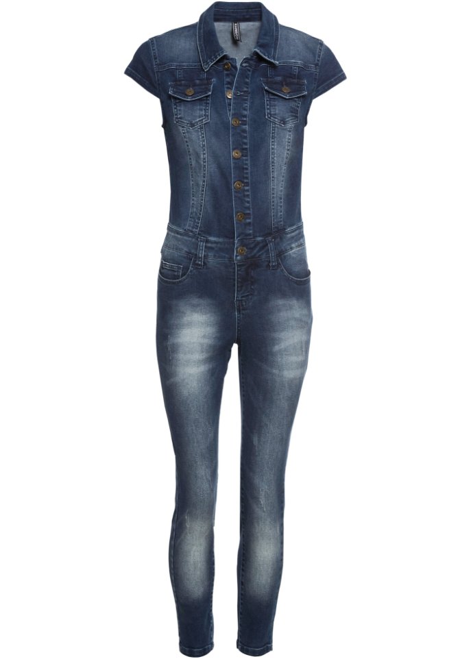 Oefening Ambacht Pardon Stylischer Jeans-Jumpsuit mit Waschung - blau - Damen | bonprix