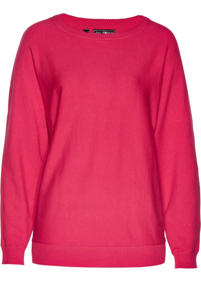 Pullover mit Fledermausärmeln in rot von vorne - bpc selection
