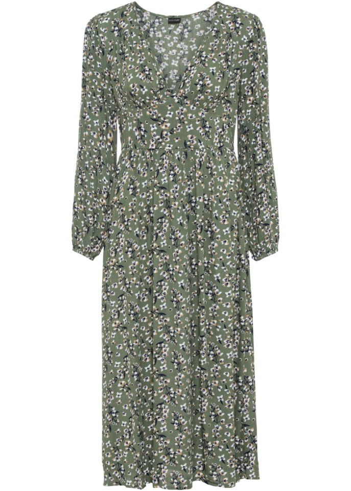 Kleid, Kurzgröße in grün von vorne - BODYFLIRT
