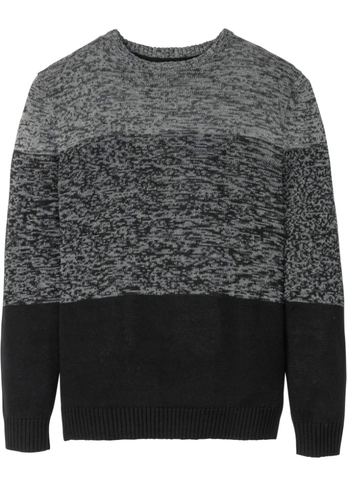 Pullover mit Komfortschnitt in schwarz von vorne - bpc bonprix collection