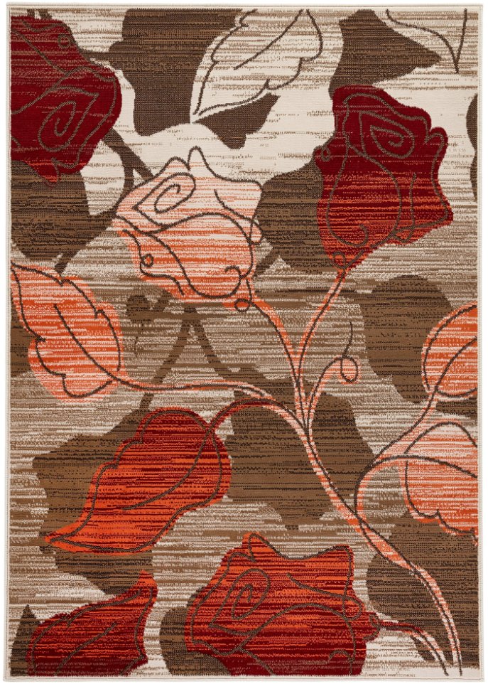 Teppich mit floraler Musterung in orange - bpc living bonprix collection