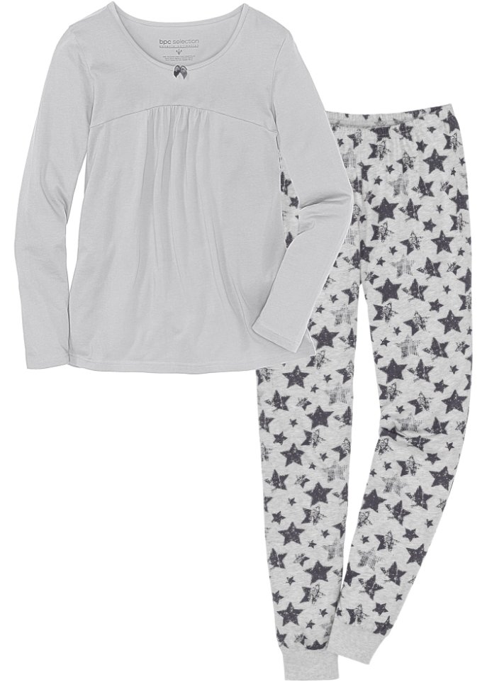 Pyjama in grau von vorne - bpc selection