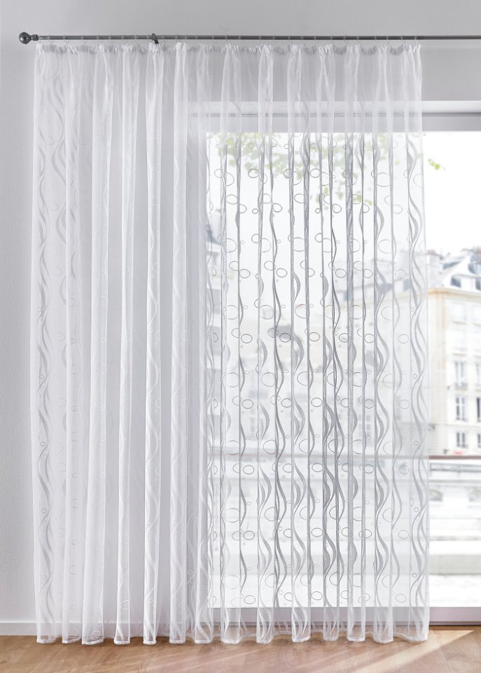 Shoppen Sie die neuesten Artikel! Moderne Jacquard-gardine Kräuselband - Größen vielen in weiß