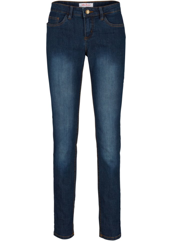 Skinny Komfort-Stretch-Jeans in blau von vorne - John Baner JEANSWEAR