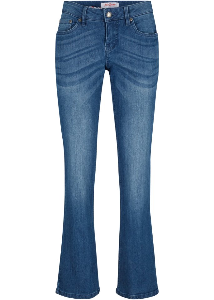 Komfort-Stretch-Jeans Bootcut in blau von vorne - John Baner JEANSWEAR