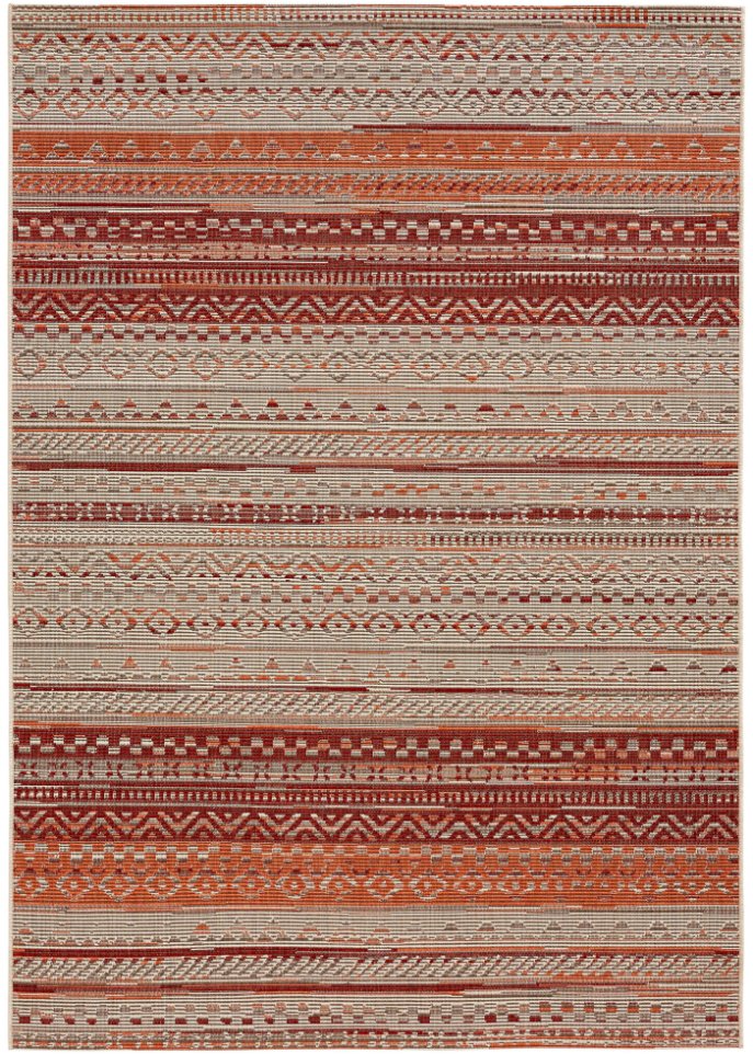 In- und Outdoor Teppich mit Streifen in orange - bpc living bonprix collection