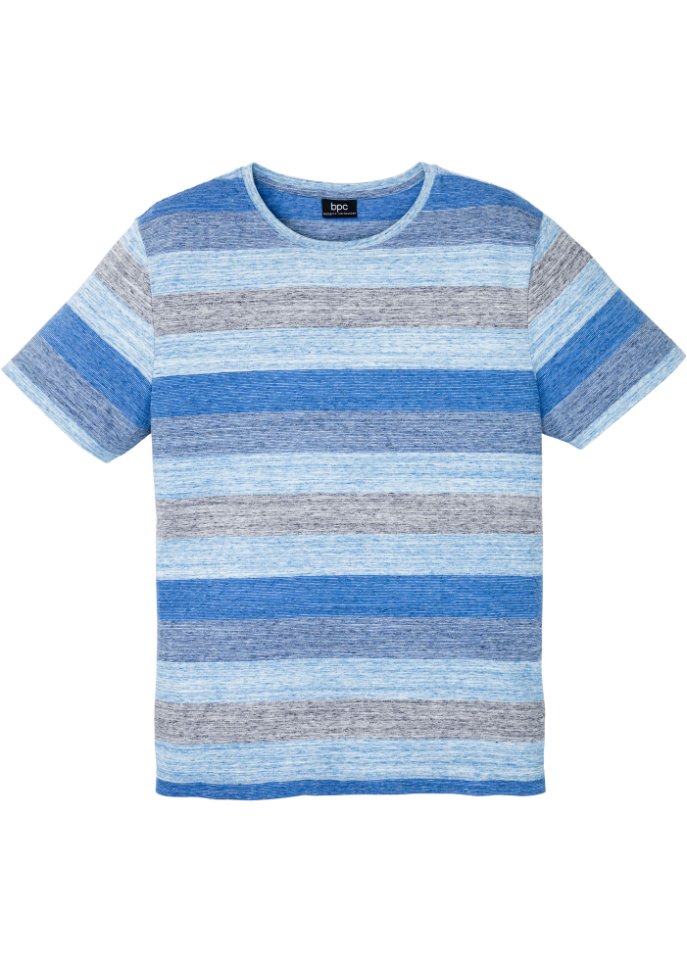T-Shirt in blau von vorne - bpc bonprix collection