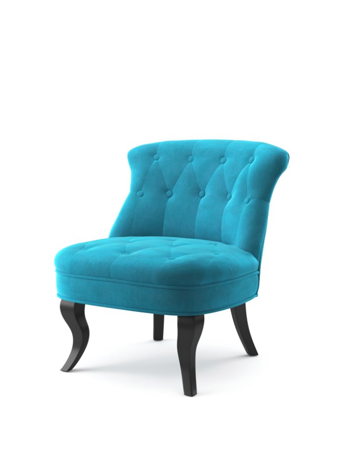 Sessel in blau von vorne - bpc living bonprix collection
