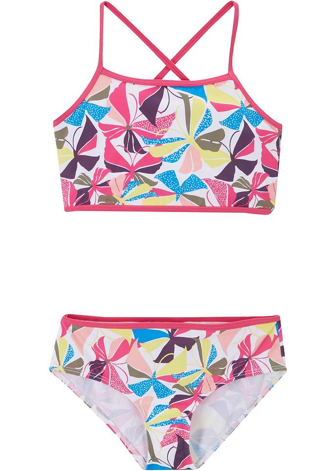 Toller Bikini mit grafischem Muster pink floral bonprix