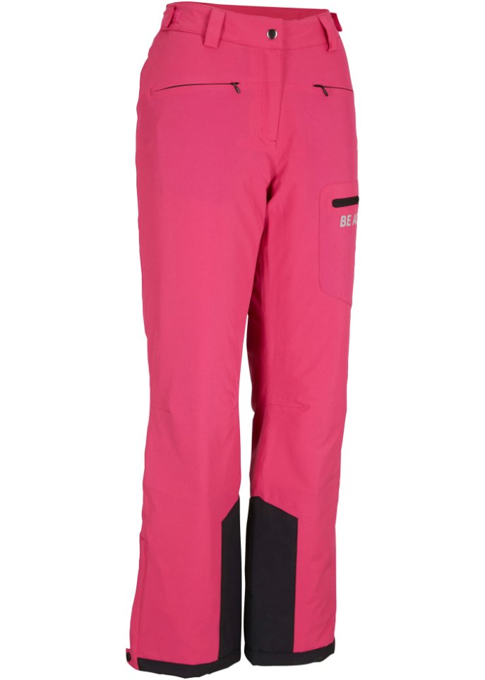 Ski Funktions-Thermohose mit Schneefang, wasserdicht, Straight in pink von vorne - bpc bonprix collection