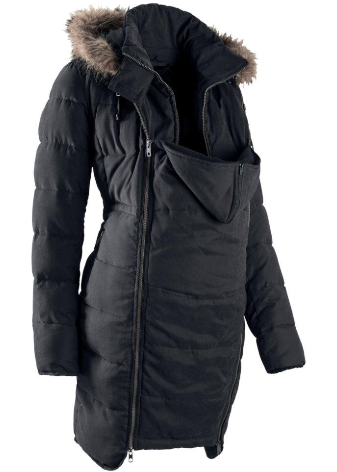 Damen Kleidung Umstandskleidung Mäntel und Jacken BPC Selection Mäntel und Jacken Warme Umstands-Winterjacke schwarz 