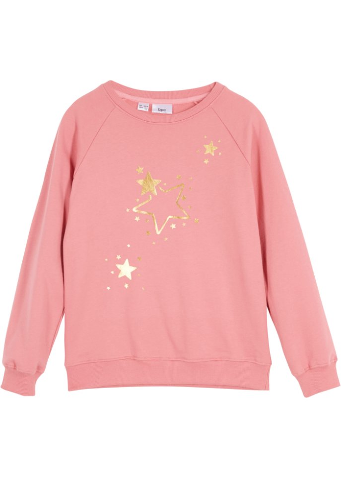 Mädchen Sweatshirt in rosa von vorne - bpc bonprix collection