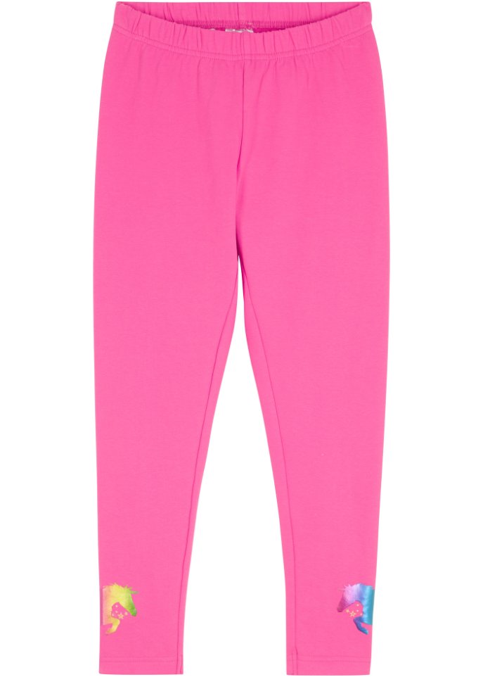 Mädchen Thermo-Leggings, kuschelig warm in pink von vorne - bpc bonprix collection