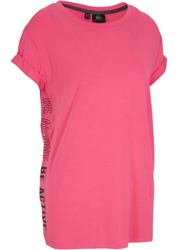 Sport-Shirt aus Lyocell in pink von vorne - bpc bonprix collection