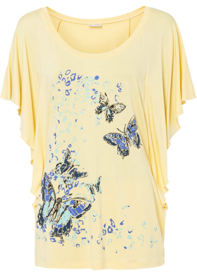 Elegantes Shirt mit Fledermausärmeln und Rundhalsausschnitt