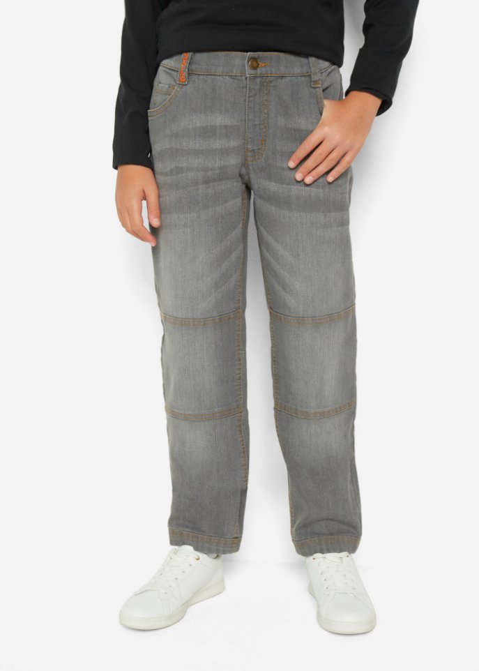 Hose Sommerhose blau grau gerades Bein Jungen Baumwolle Gr.140,146,152