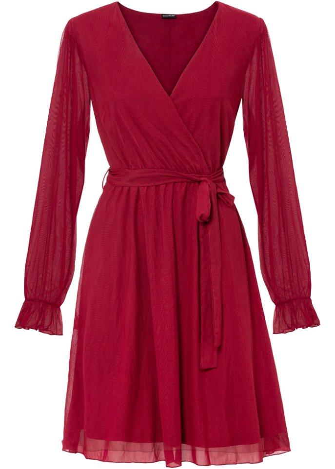 Mesh-Kleid in rot von vorne - BODYFLIRT