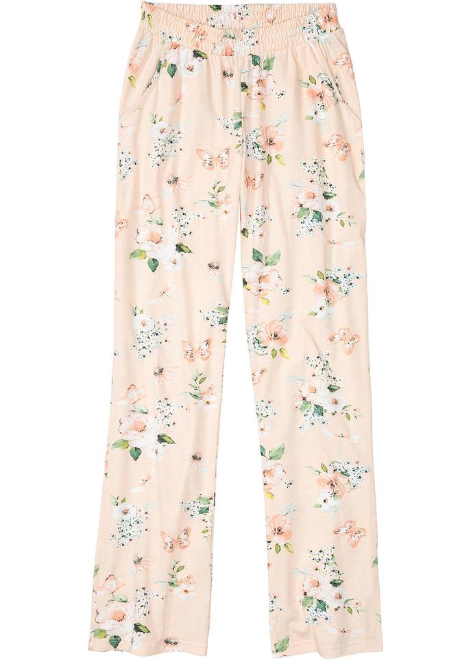Pyjamahose aus nachhaltiger Baumwolle in rosa von vorne - bpc bonprix collection