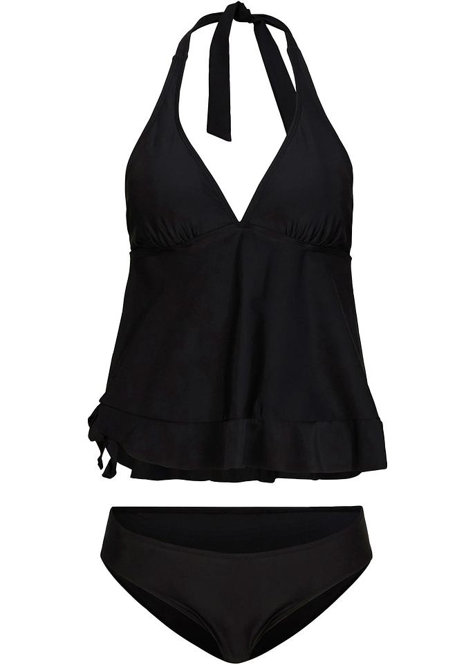 Hübscher Tankini mit NeckholderTräger schwarz bonprix