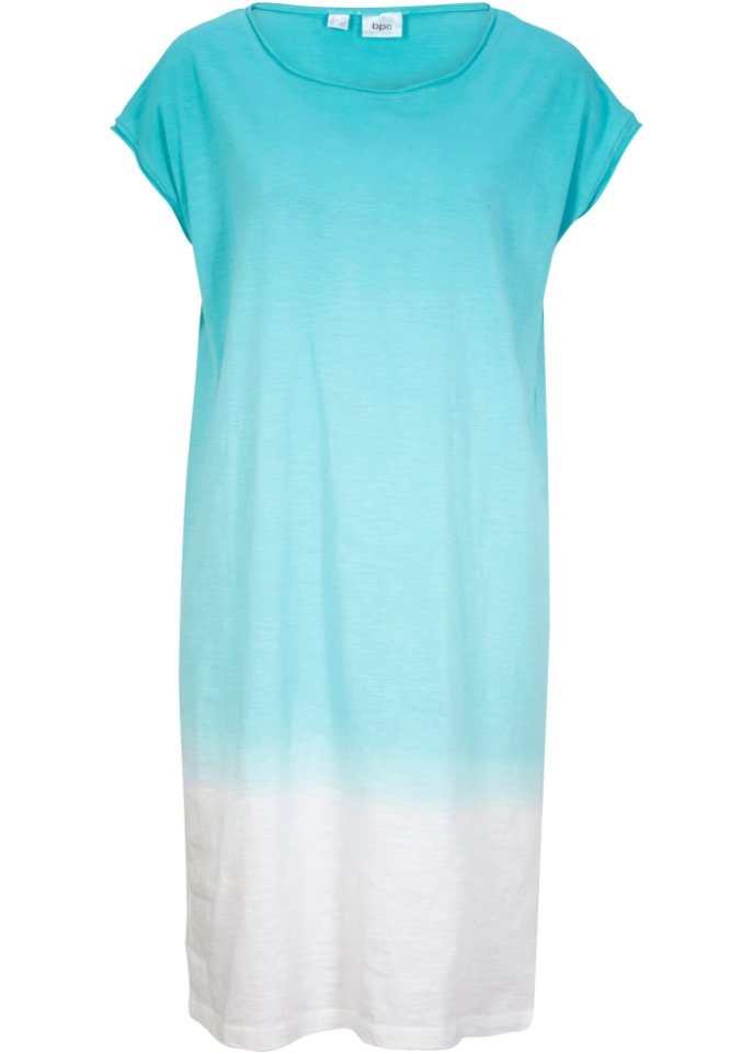 T-Shirtkleid mit Farbverlauf in blau von vorne - bpc bonprix collection