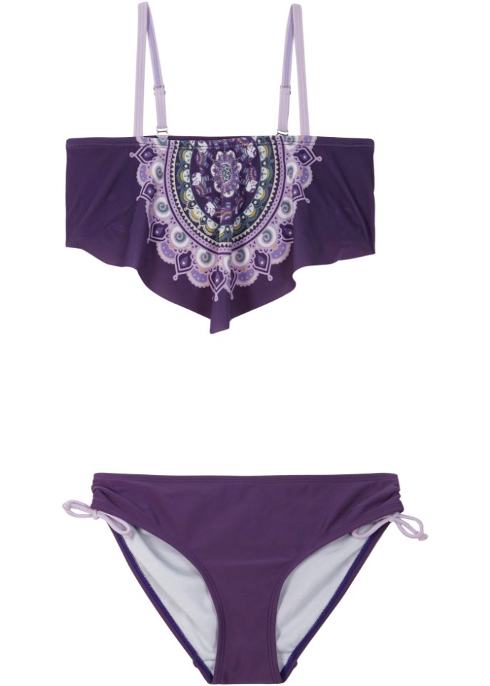 Mädchen Bikini (2-tlg. Set) in lila von vorne - bpc bonprix collection