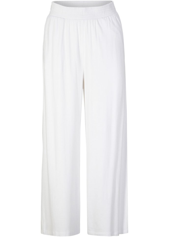 Jersey-Hose, 7-8-Länge in weiß von vorne - bpc bonprix collection