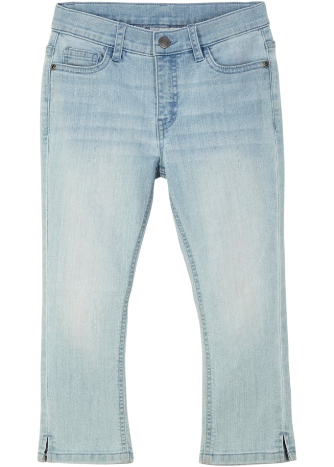 Mädchen Capri-Jeans in blau von vorne - John Baner JEANSWEAR