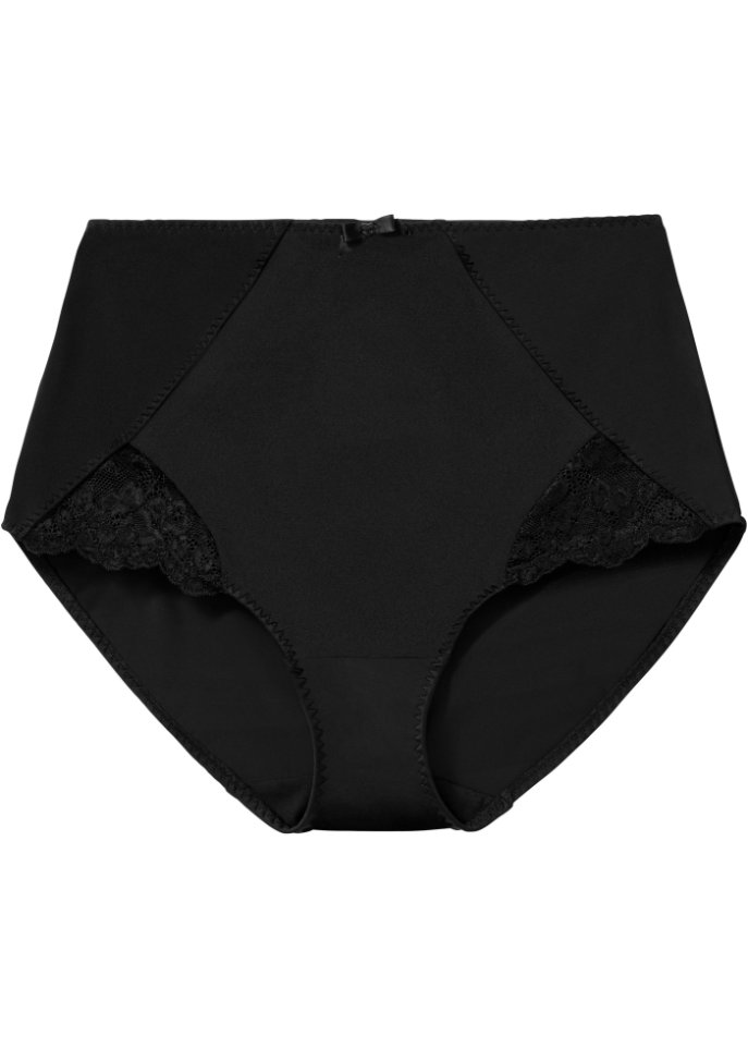 Modischer Shape Slip mit mittlerer Formkraft in schwarz von vorne - bpc bonprix collection - Nice Size