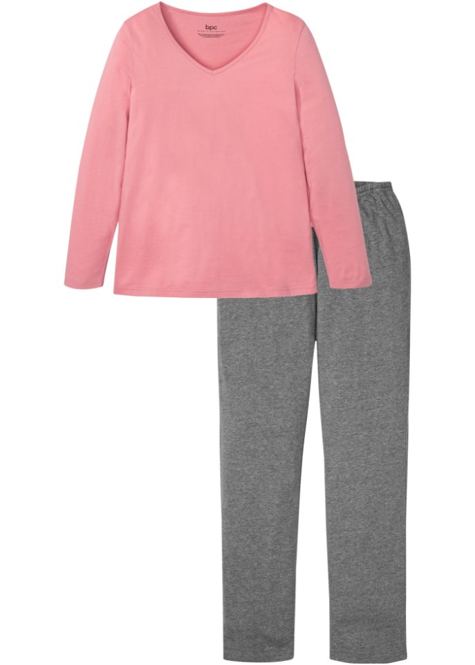Pyjama in rosa von vorne - bpc bonprix collection