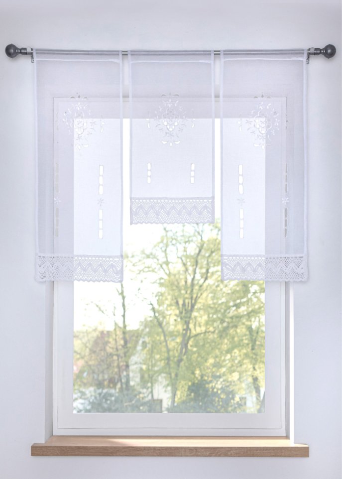 Fensterbehang mit Häkelspitze in weiß - bpc living bonprix collection