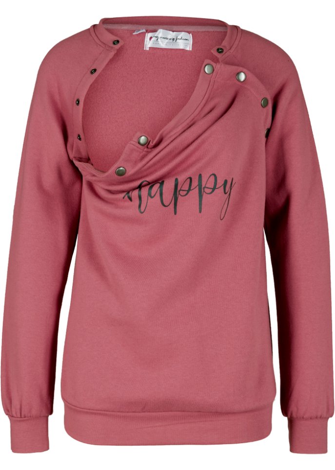 Umstands-Sweatshirt/Still-Sweatshirt  in lila von vorne - bpc bonprix collection