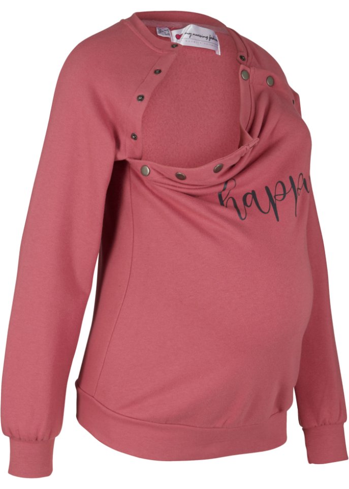 Umstands-Sweatshirt/Still-Sweatshirt  in lila von vorne - bpc bonprix collection