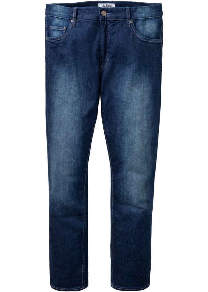 Regular Fit Stretch-Jeans mit Komfortschnitt, Tapered in blau von vorne - John Baner JEANSWEAR