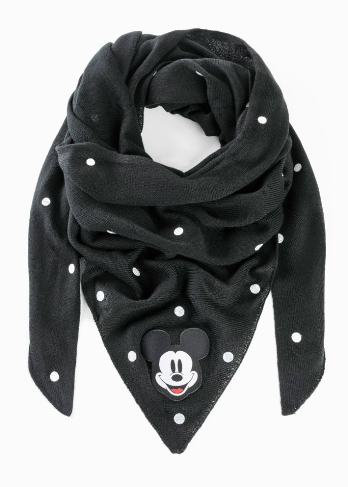 Mickey Mouse Dreieckstuch in schwarz - Disney